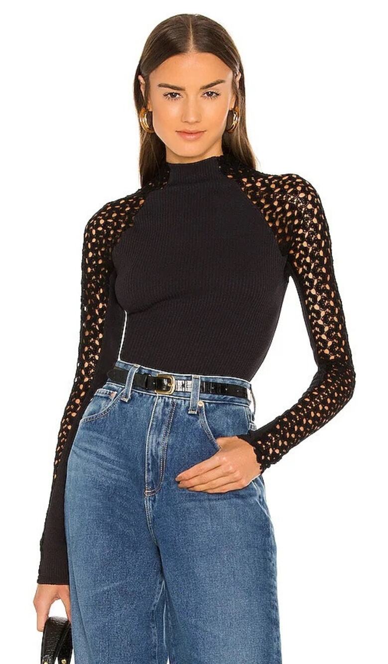 Revolve Free People Clemente Top Lace in Black Size Medium